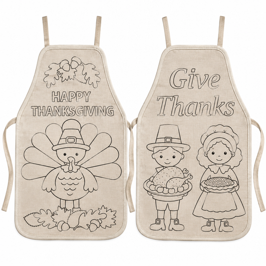 CYO Thanksgiving Canvas Aprons (6 Pack)