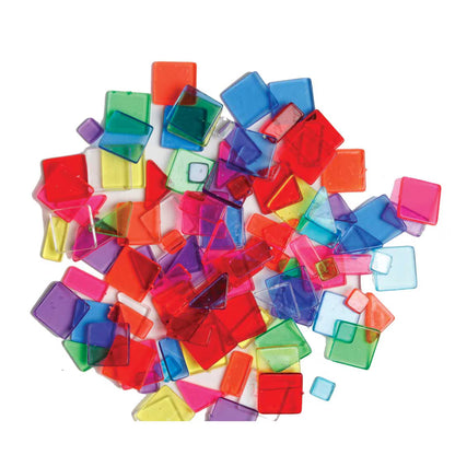 Transparent Plastic Geometric Mosaic Pieces (8 oz)
