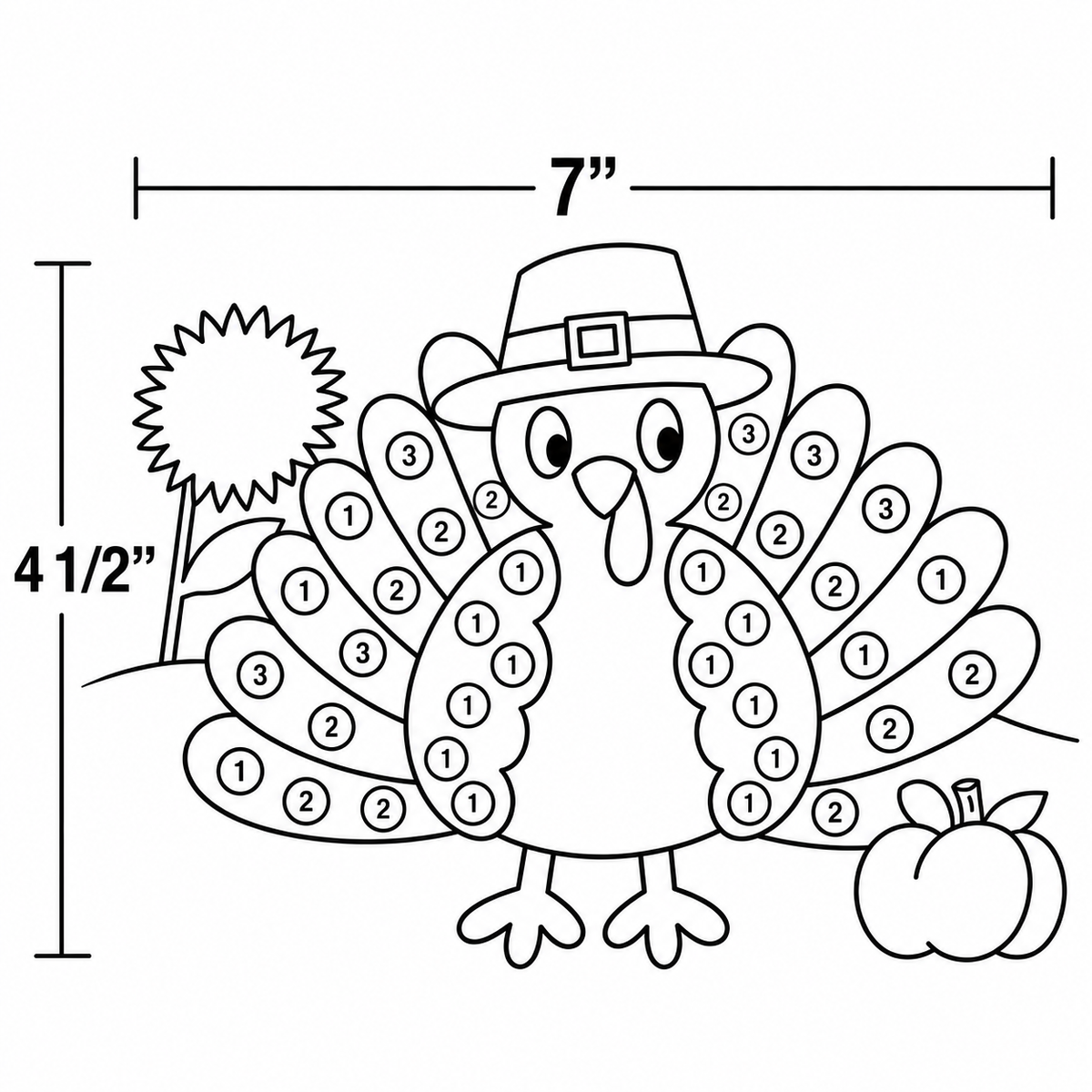 Pom-Pom By Number Turkey Craft Kit