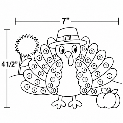 Pom-Pom By Number Turkey Craft Kit