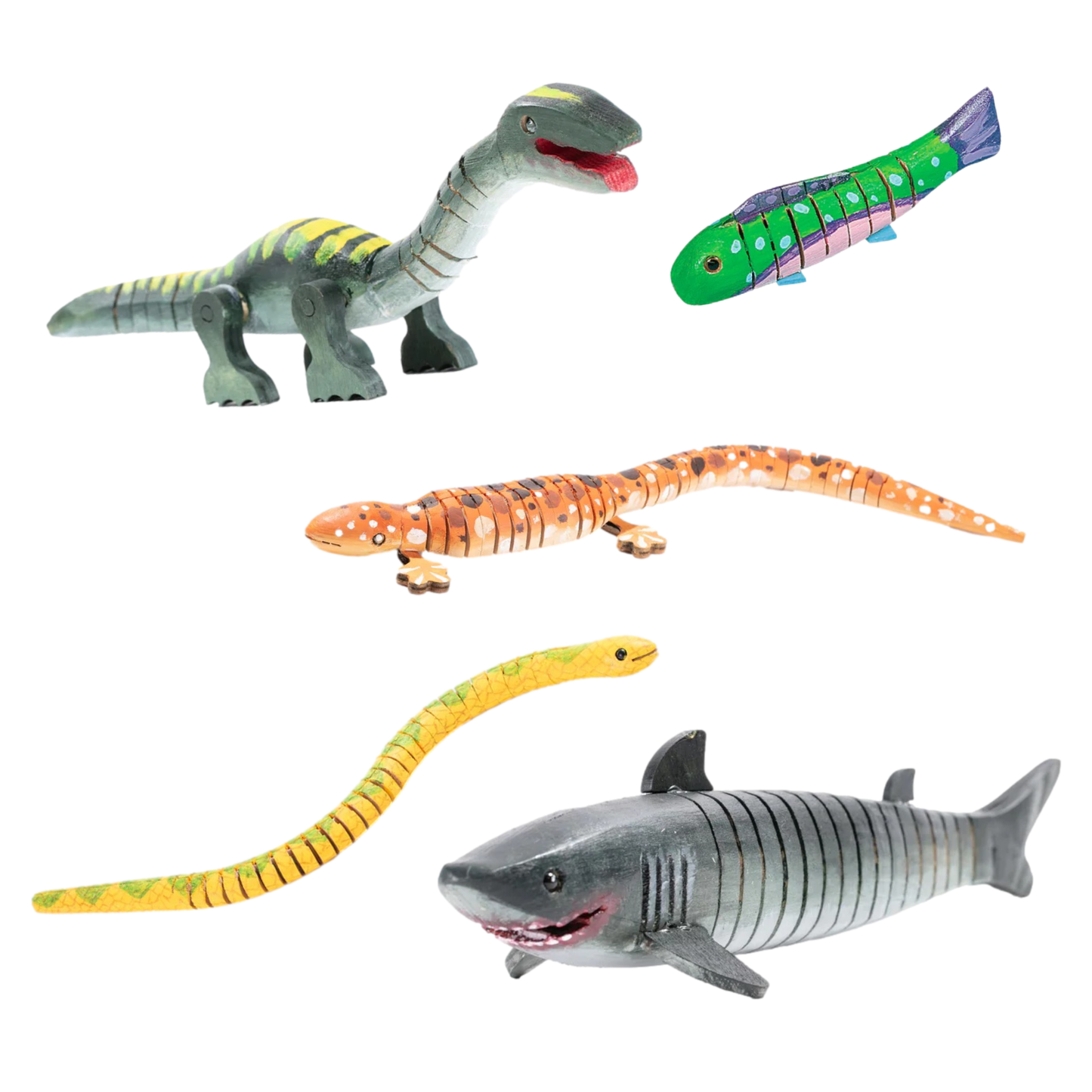 Flexible Wooden Animals Pack (5 Pack)