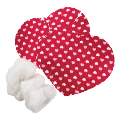 DIY Valentine Heart Fleece Tied Pillows (6 Pack)