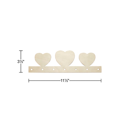 DIY Wooden Heart Racks (12 Pack)