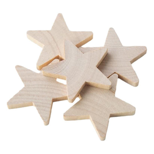 Wooden Stars - 2 1/4" (10 Pack)