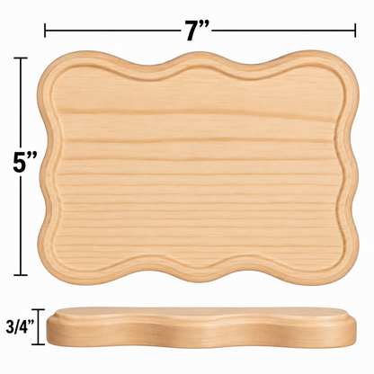 Wooden Plaques - Shield, 5" x 7" (6 Pack)
