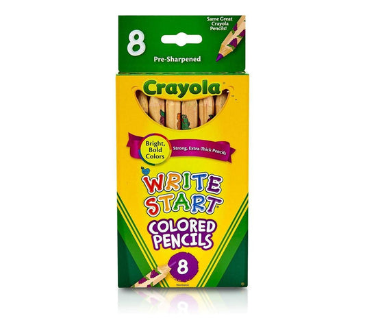 Crayola Write Start Colored Pencils - 8 Colors - EconoCrafts