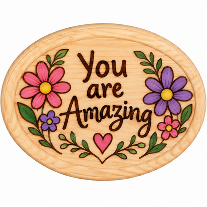 Wooden Plaques - Oval, 3" x 5" (12 Pack)