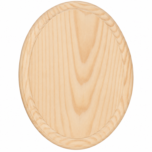 Wooden Plaques - Oval, 3" x 5" (12 Pack)