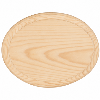 Wooden Plaques - Oval, 3" x 5" (12 Pack)