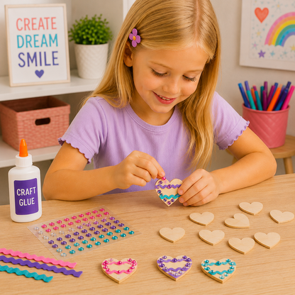 Small Wooden Hearts - 1 3/4" (12 Pack)