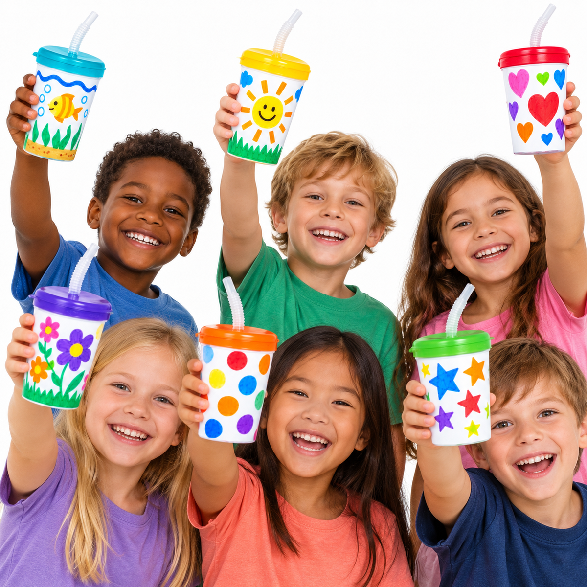 Color Your Own Plastic Cups (12 Pack)