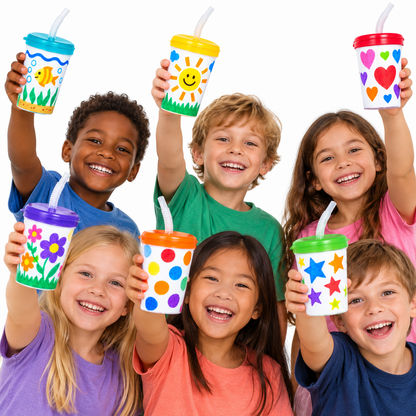 Color Your Own Plastic Cups (12 Pack)