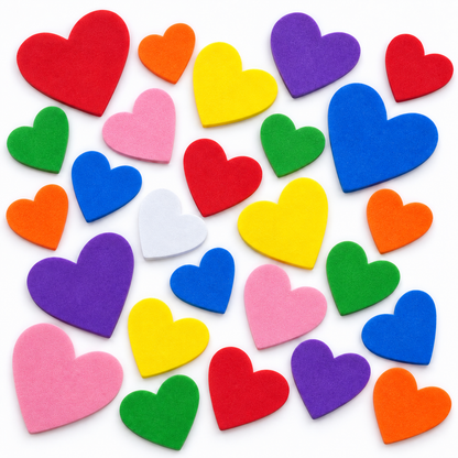 Mini Foam Heart Stickers (180 Pack)