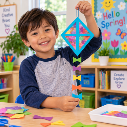 Acetate Tissue Paper Kites Craft Kit (12 Pack)