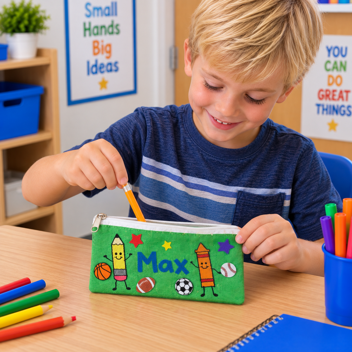 DIY Canvas Pencil Cases (12 Pack)
