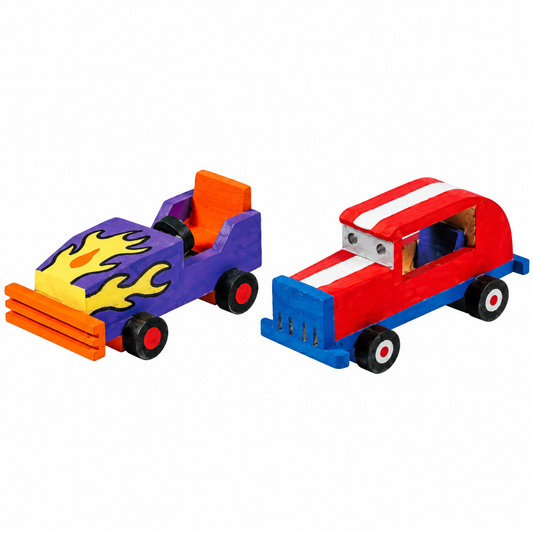 DIY Wooden Hot Rod Cars (12 Pack)