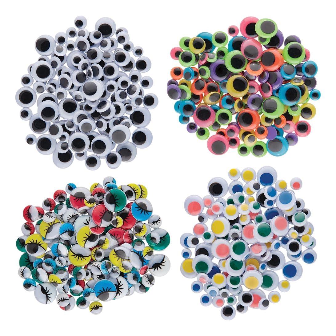 Assorted Colors and Sizes Googly Eyes (500 Pack) - EconoCrafts