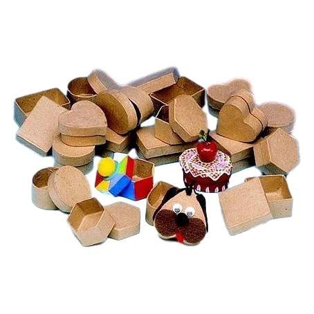 Assorted Paper Mache Little Boxes (24 Pack) - EconoCrafts