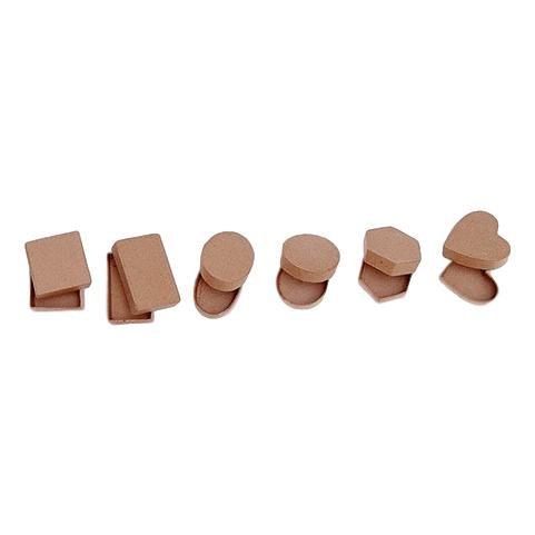 Assorted Paper Mache Little Boxes (24 Pack) - EconoCrafts