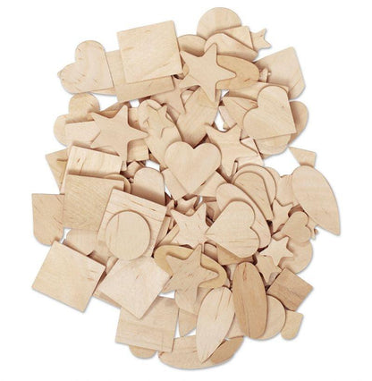 Assorted Wooden Shapes (Approx. 300 Pack) - EconoCrafts