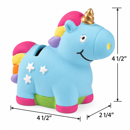 DIY Ceramic Unicorn Banks (12 Pack)