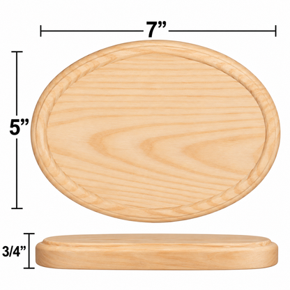 Wooden Plaques - Oval, 5" x 7" (6 Pack)
