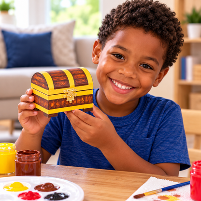 DIY Paper Mache Treasure Chests (12 Pack)