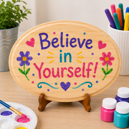 Wooden Plaques - Oval, 5" x 7" (6 Pack)