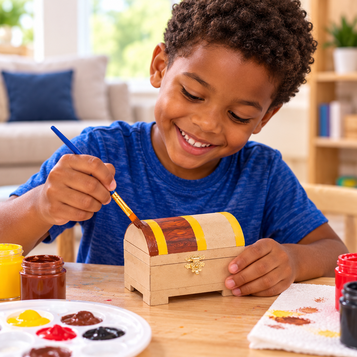 DIY Paper Mache Treasure Chests (12 Pack)