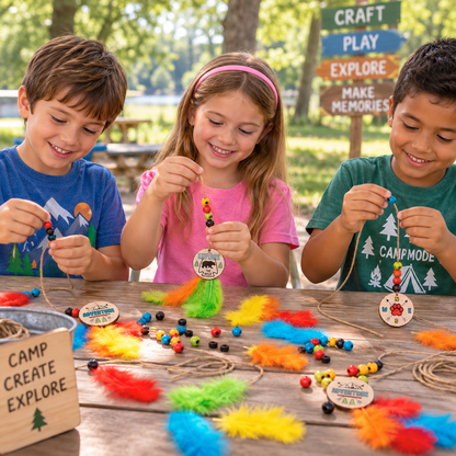 Feather Necklace Craft Kit (12 Pack)