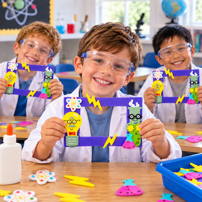 DIY Foam Science Picture Frame Magnet Craft (12 Pack)