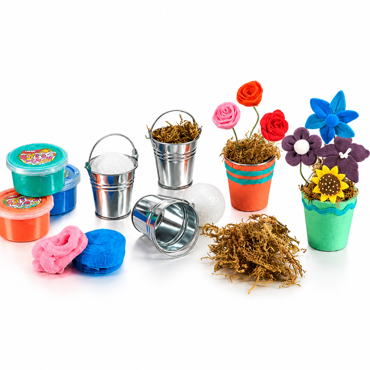 Mini Galvanized Metal Pails (12 Pack)