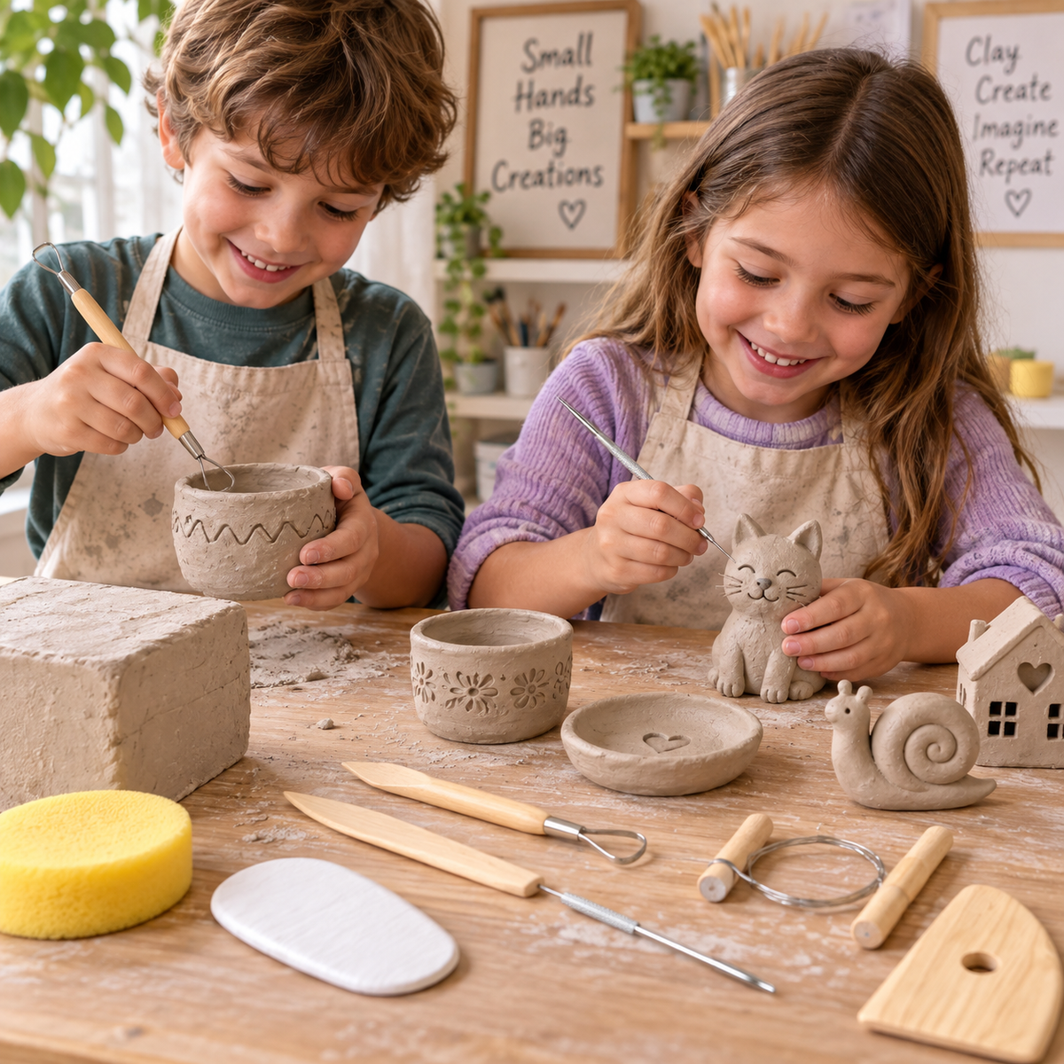 Pottery and Clay Tool Set (Set of 8)