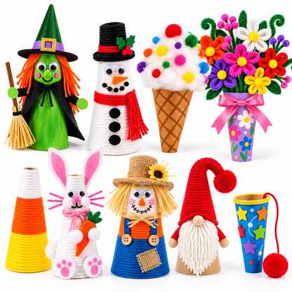 Cardboard Yarn Cones (12 Pack)