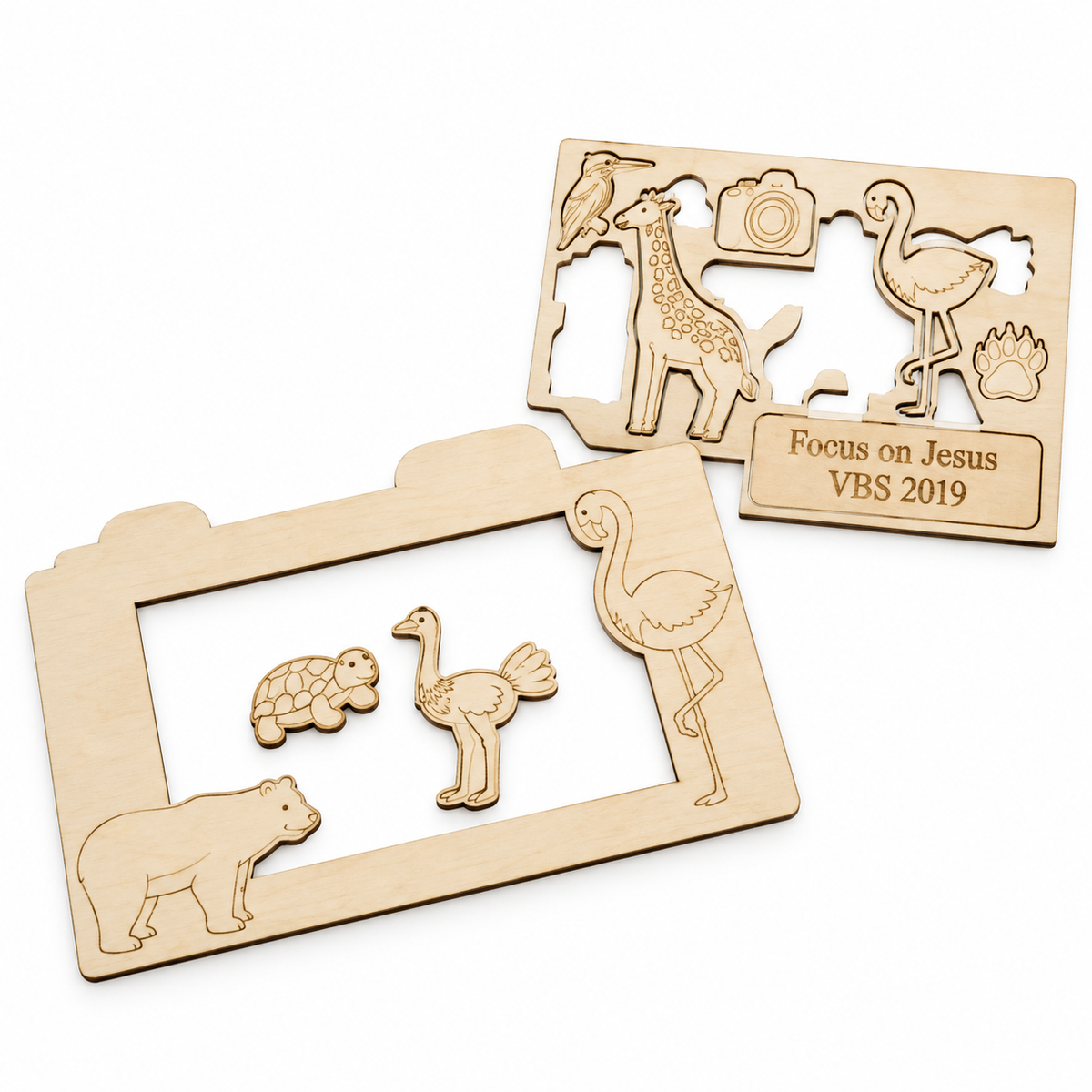 DIY Wooden Animals Picture Frames (10 Pack)