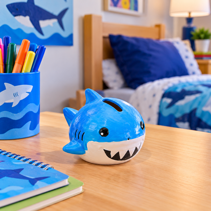 DIY Ceramic Shark Banks (12 Pack)