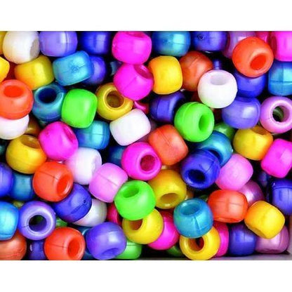 Pearlescent Pony Beads (1,000 Pack) - EconoCrafts