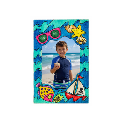 CYO Beach Picture Frame Magnets (12 Pack)