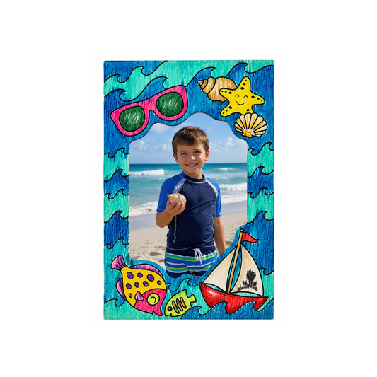 CYO Beach Picture Frame Magnets (12 Pack)