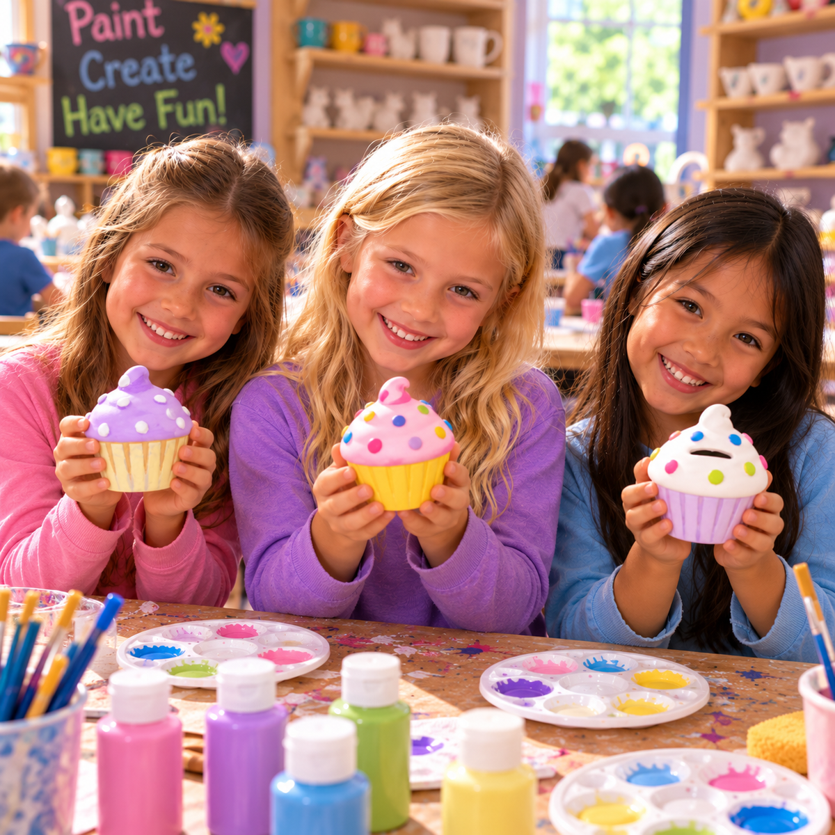 DIY Ceramic Cupcake Banks (12 Pack)