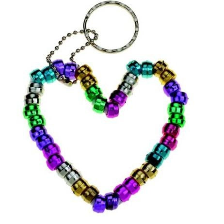 DIY Beaded Heart Key-Chains 