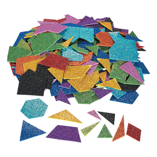 Glitter Mosaic Geometric Stickers (1,000 Pack)