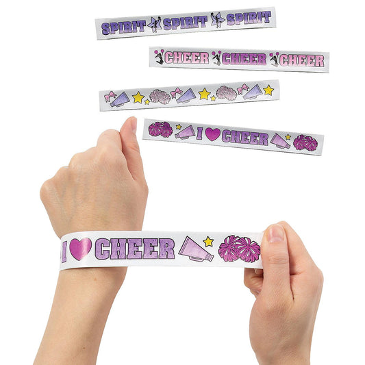 Color Your Own Cheer Slap Bracelets (48 Pack)