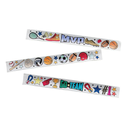 Color Your Own Sports Slap Bracelets (48 Pack)