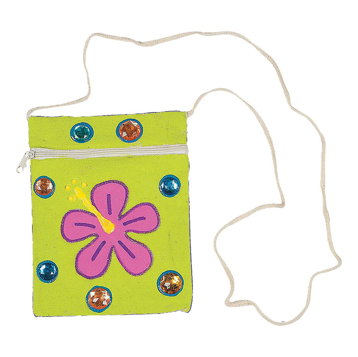 DIY Canvas Zipper Purses (12 Pack)