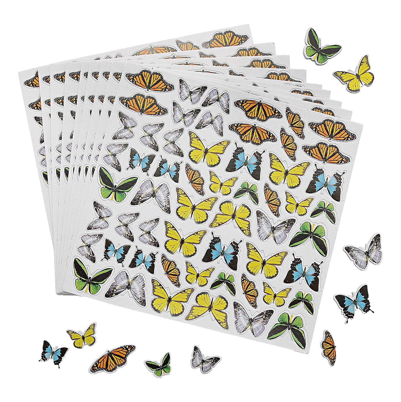Foam Butterfly Stickers (500 Pack)