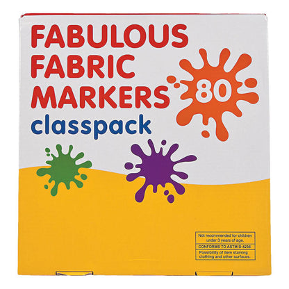 Fabric Markers - 8 Colors (80 Pack)