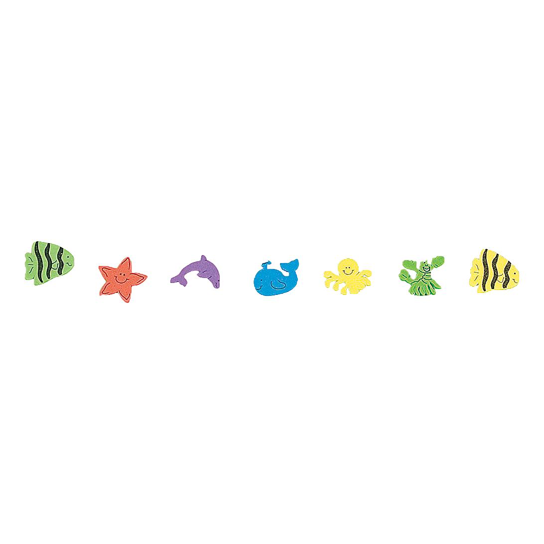 Foam Under the Sea Stickers (520 Pack)