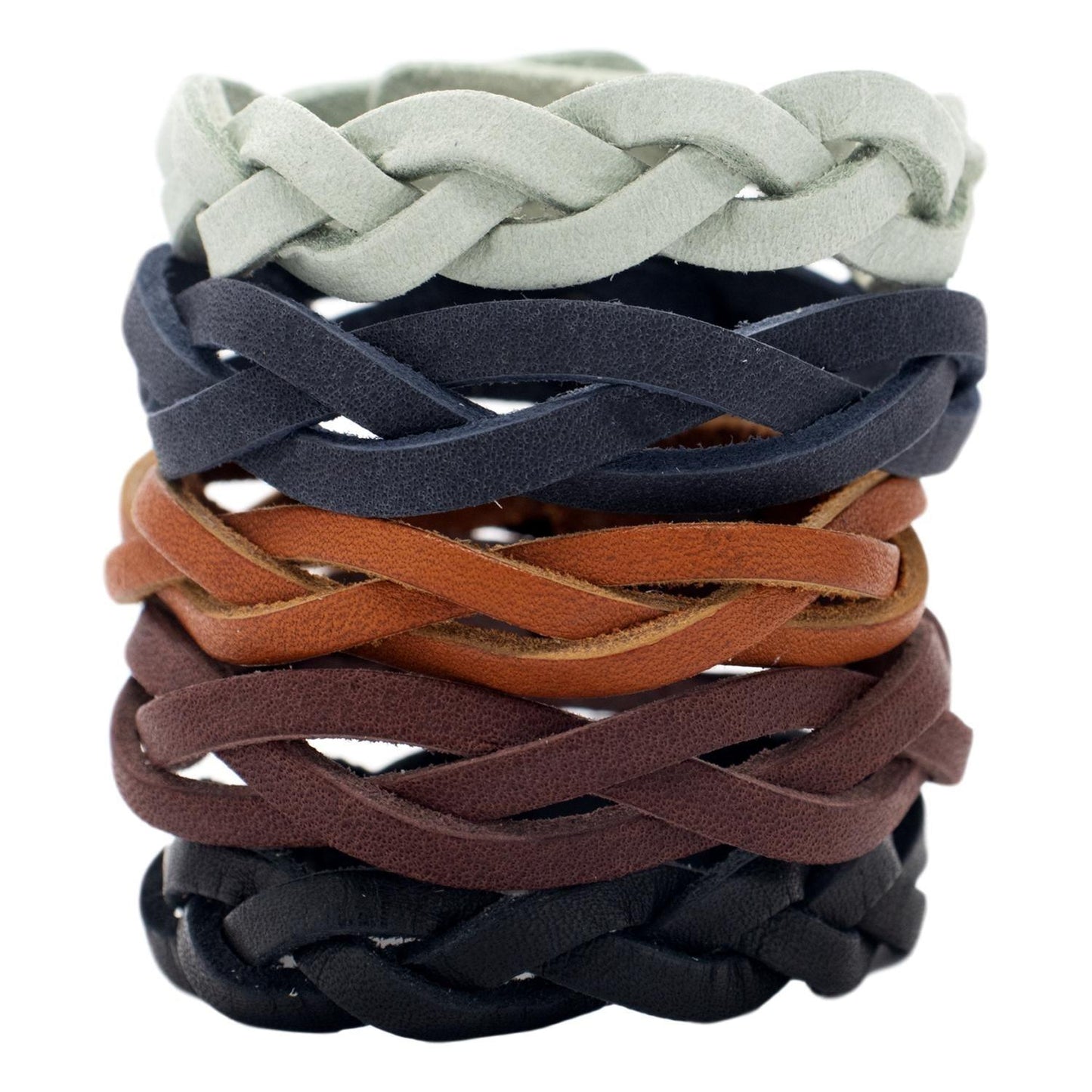 DIY Mystery Braid Leather Bracelets (12 Pack) - EconoCrafts