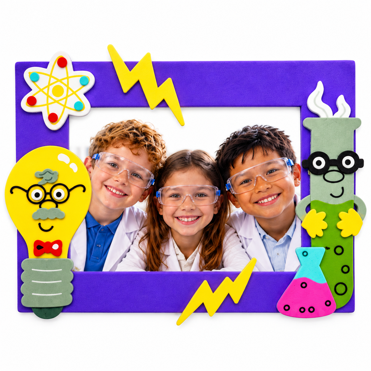 DIY Foam Science Picture Frame Magnet Craft (12 Pack)